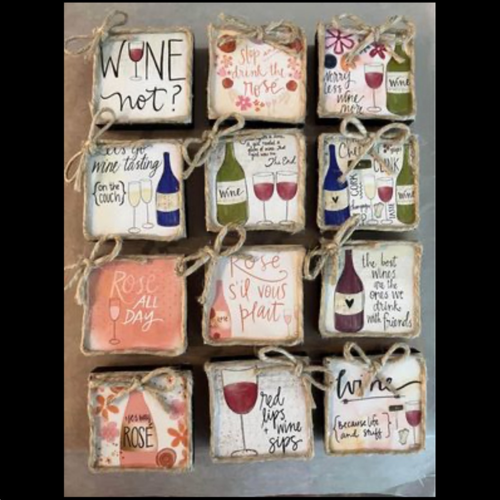 Super cute wine themed magnets